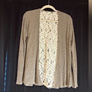 Lace back cardigan